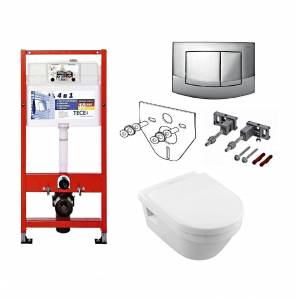 Комплект унитаз безободковый Villeroy&Boch Omnia Architectura Direct flush и инсталляция TECE base kit 4в1